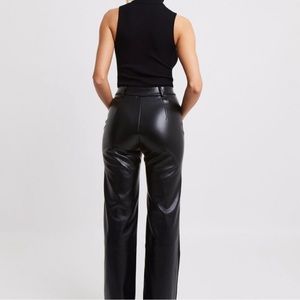 Black leather trousers from Because of Alice, size small.
